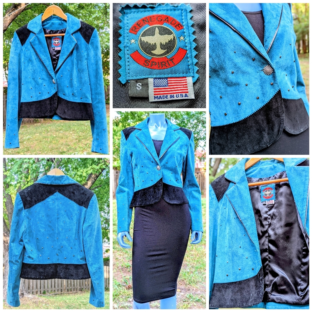 Vintage Studded Suede Leather Jacket by Renegade Spirit